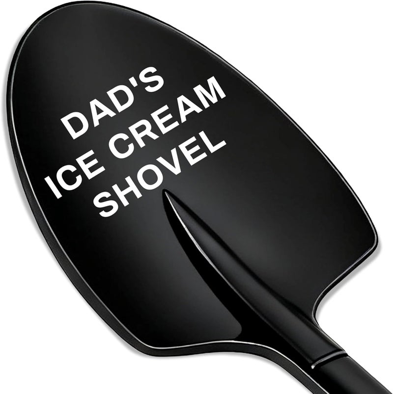 Chambom Gifts for Dad - Dad's Ice Cream Shovel, Father Presents, Stainless Steel Ice Cream Shovel for Christmas, Father's Day, Birthday Gifts from Daughter Son, Stocking Stuffers for Men - Black - Image 1